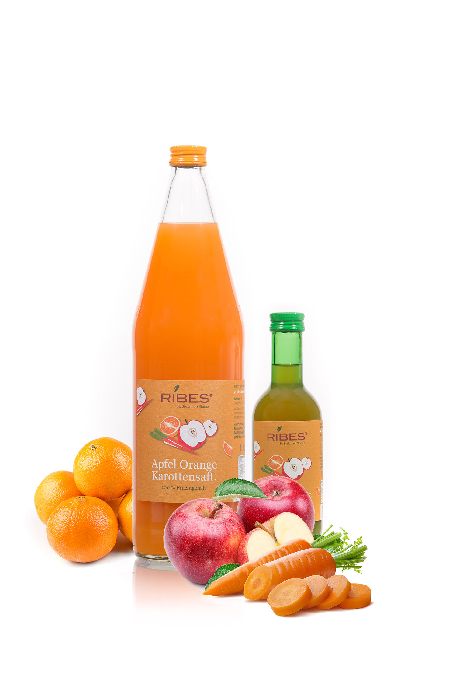 Apfel Orange Karottensaft - Ribes - Mit Liebe zum Saft.